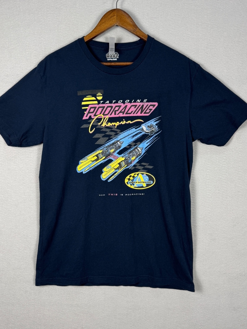 Star Wars Mens Large Podracing Champion Graphic Tee
